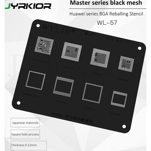 Jyrkior MSM8974/8994/Hi3660/3650 MSM8956 CPU Module Planting Tin Mesh BGA Reballing Black Stencil Template For Huawei Xiaomi LG
