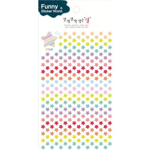 Korean Brand Funny Twinkle Little Stars Designs Crystal Epoxy Sticker For DIY Scrapbooking Stationery Diary Mobile Decoration