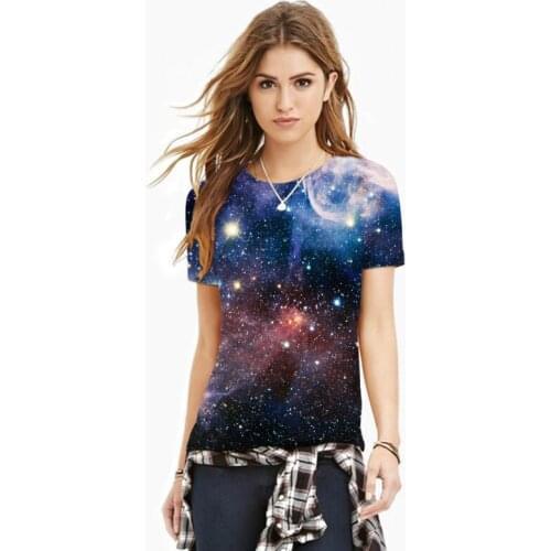 Hotsale 3d Blue Sky Print Milk Silk T Shirt Breathable Modal Couple T Shirt O Neck Short Sleeve Hip Hop Top Clothers Club Shirt