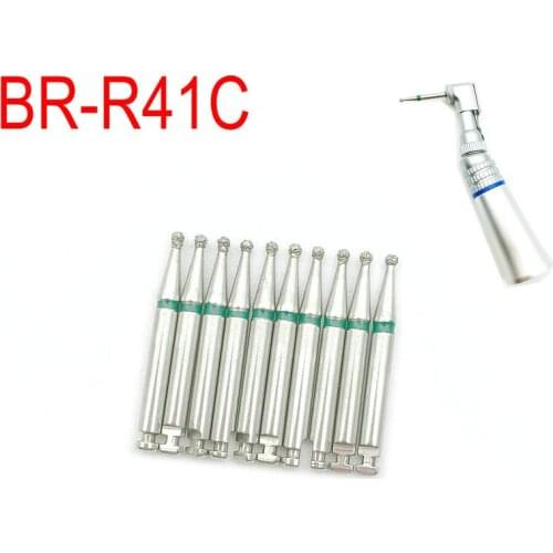 10Pcs RA 2.35mm Shank Handpiece Polisher Low Speed Dental Diamond Burs BR-R41C Dentistry Instrument