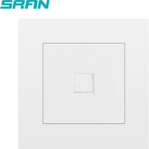 SRAN wall rj11 interface,white/black/gold/sliver/gray Flame Retardant PC Panel 86mm*86mm telephone Socket