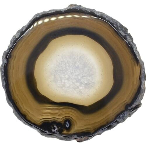 Irregular Agate Slice Quartz Crystal Polished Stone Home Ornament Coaster