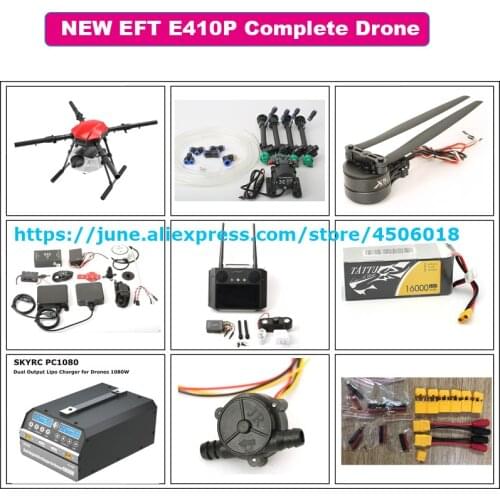 NEW Original EFT E410S E410P 10L Four-axis Agricultural 10KG Spray Drone Frame With Hobbywing X8 Motor JIYI K