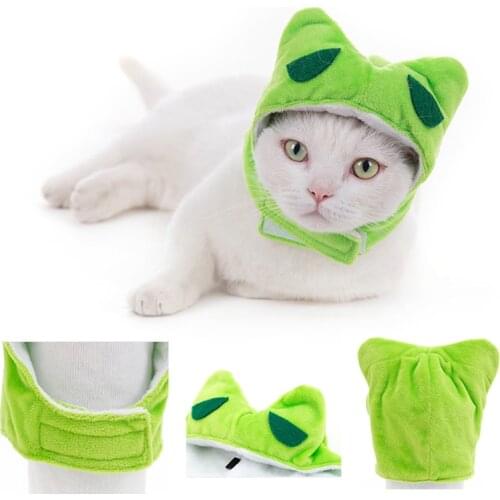New Funny Pet Cat Shark Rabbit Frog Cartoon-Shaped Dog Headgear Cat Hat Cross-Dressing Party Selling Pet Clothing Cat Headdress