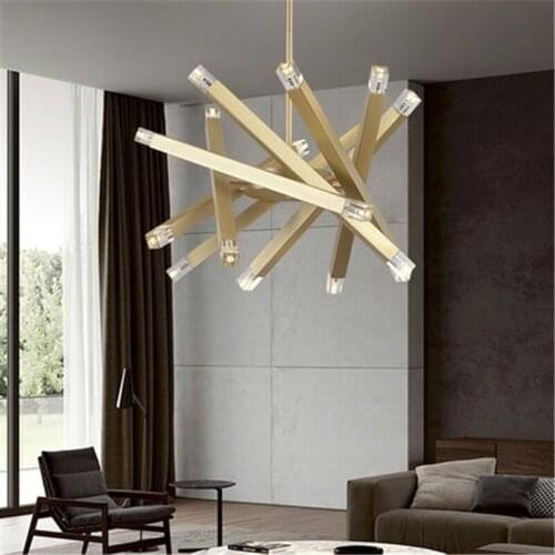 Nordic crystal creative pendant lights cottage living decor living room decoration lampes suspendues luzes de teto