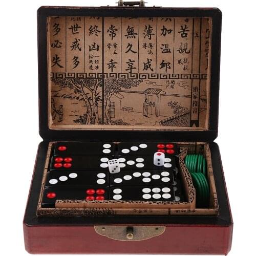 Ancient Chinese Pai Gow Gambling Set Paigow Dominoes Game Birthday Gift