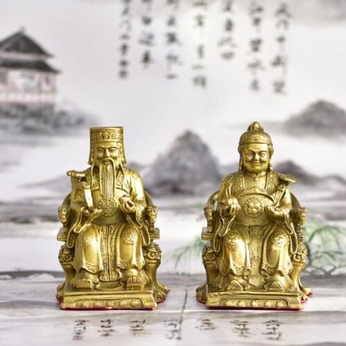 Pure Copper Land Public Land God Statue Buddha Statue Pure Copper Crafts Ornaments Fengshui Crafts Home Decorations