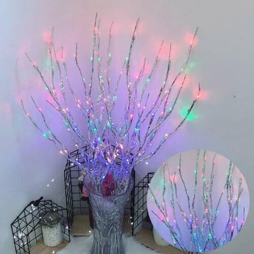 7/5/3/1 Set Artificial Tree Branch 20 LED String Lights Fairy Holiday Christmas Tree Decorations for Home Outdoor Navidad Decor