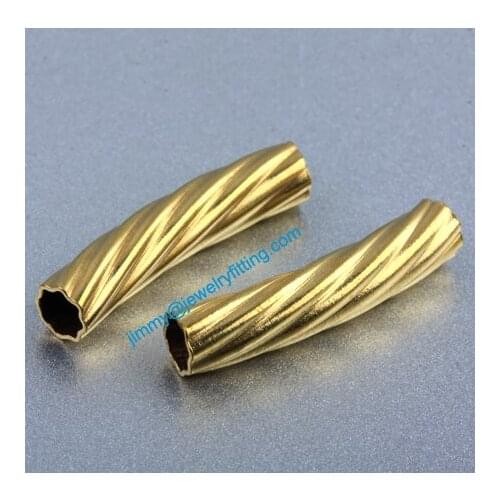 Jewelry findings Raw Brass matel spacer tube beads Pave tube beads tube Bar 5*25*0.3mm