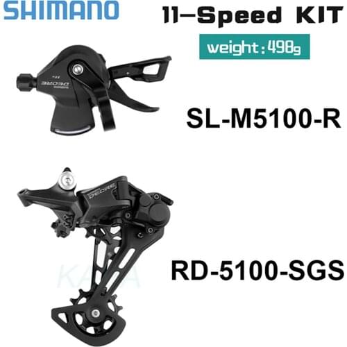 SHIMANO Deore M5100SGS Rear Derailleur 11 Speed SL-5100 Shifter Lever Mountain Bike 11S Group Shifter Switch RD Set