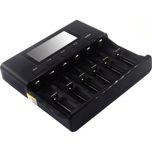 18650 Battery Charger 6 Bay for Li-ion 21700 26650 20700 18350 Batteries