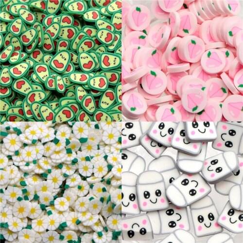 10G/Pack Lovely Package Filler Peach Candy Holiday Polymer Clay Slices for DIY Crafts Slime Filling Nail Phone Case Accessories