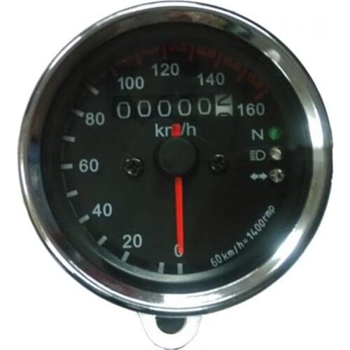 12V Motorcycle Bike Dual Odometer Speedo Meter Gauge LED Backlight NEW