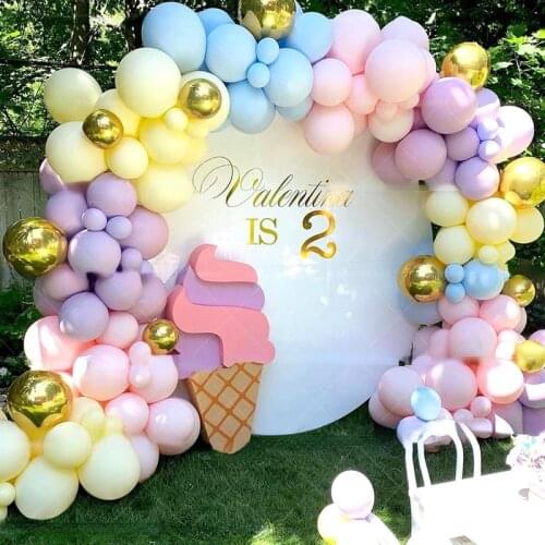122PCS Wreath Arch Kit Macaron Latex Balloon Kit Birthday Wedding Woom Wedding Christmas Party Decoration Wreath Background