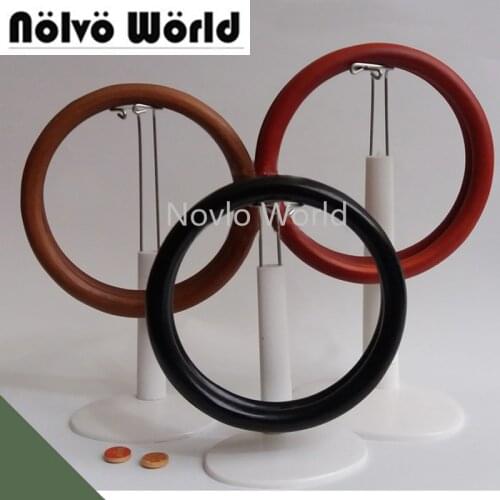 2-10-20 pieces,3 Colors 11cm 13.5cm Big Round Ring Wood knit bags handbags handle,Wooden bag purse circle handle