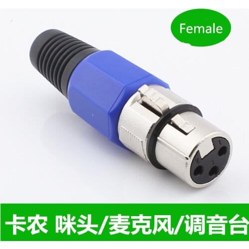 20pcs/lot 10pcs male&10pcs female 3 pin XLR balanced microphone head microphone amplifier head plug qalun