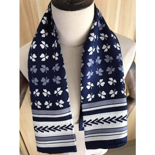 2020 new arrival spring classic leaf 100% silk scarf twill hand made roll 90*90 cm squareshawl wrap for women lady gift