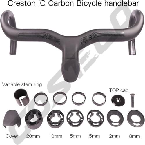 2020 New Road bike integrated handlebar Creston iC Bicycle handlebar for mechanical and di2 integrated cockpit 1:1 model