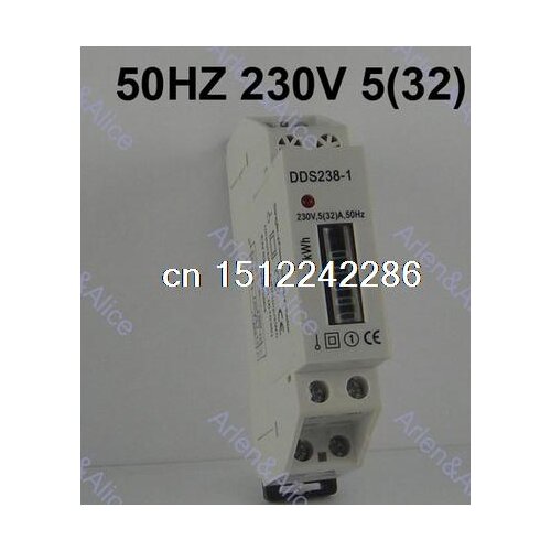 5(32)A 50HZ 230V Single phase Din rail Watt hour din-rail energy meter with Step motor impulse register disply
