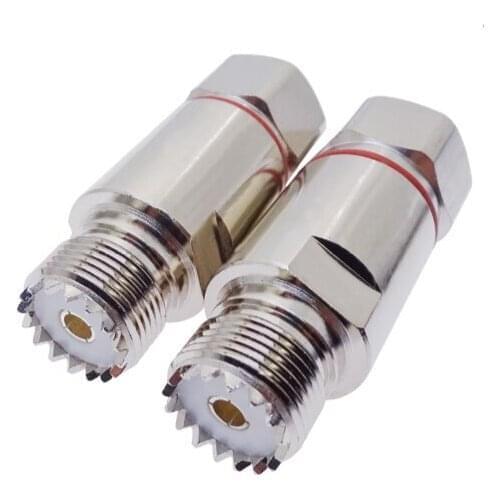 5pcs PL259 UHF female jack clamp screw for 1/2 superflexible RF coaxial feeder cable Adaptor