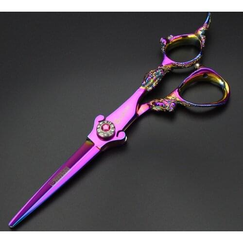 6/7 inch Japan440c Steel Professional Barber Scissors Hair Design Tool Barber Scissors Hairstylist Hairdressing Scissors Set