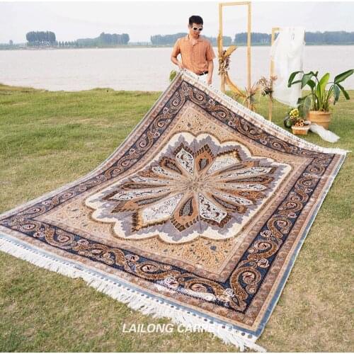 8'x11' Handmade carpets for living room silk on silk turkish carpet (YWX140A)