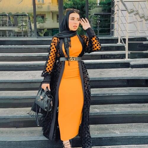 Abaya Dubai Kaftan Hijab Islam Clothing Muslim Kimono Cardigan Caftan Abayas For Women Turkish Chiffon Ramadan Eid