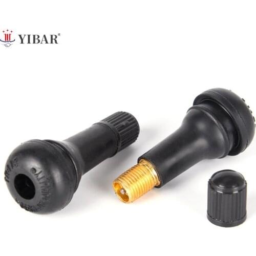 5PCs/set Black TR413 Tubeless Car Wheel Tire Valve Stems With Caps Tyre Rubber Valves With Dust Caps