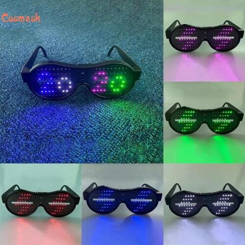 Cosmask Halloween Flashing Led Glasses Luminous Party Lighting Colorful Glowing Gift For Dj Bright Light Party Decoration