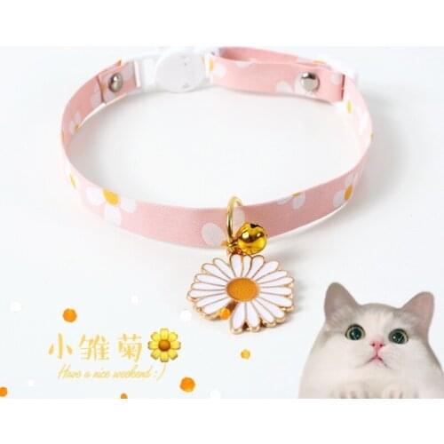 Adjustable Pet Collar Flower Hollow Bell Fashion Style Cat Dog Harness Rabbit Leash Coleira Cachorro Perros De Gato Accessories