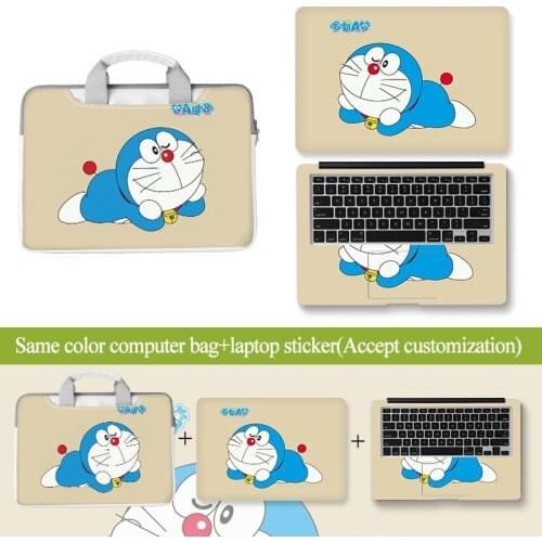DIY laptop keyboard sticker messenger bag Doraemon series waterproof and dustproof skin sticker handbag