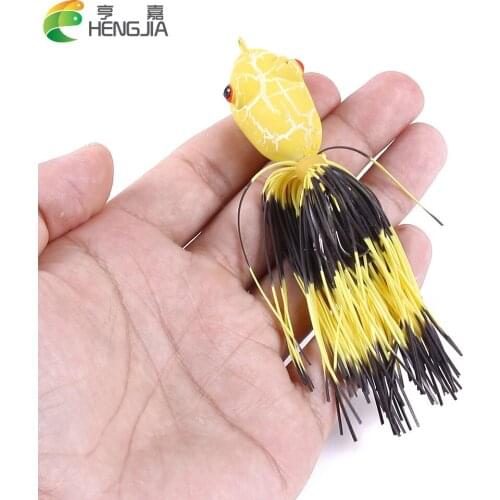 HENGJIA 5pcs New Style Frog Hard Lure Lifelike Sneakhead Topwater Artificial Fishing Tool