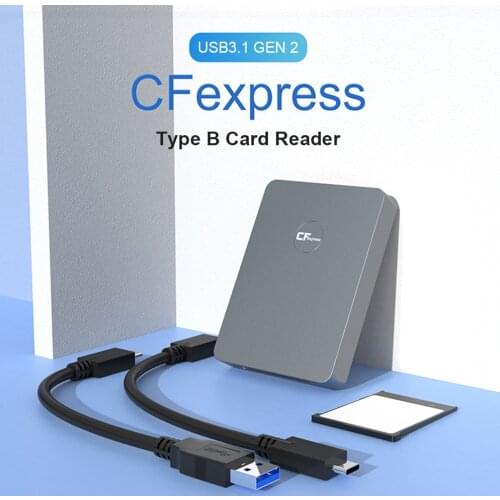 Card Reader Rocketek USB3.1 Gen 2 CFexpress Type B Reader Portable Aluminum Alloy Type C Memory Card Adapter for computer