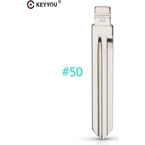 KEYYOU 10pcs/Lot Universal Metal Blank Uncut Flip KD VVDI JMD Remote Key Blade Type #50 HYN14FH for Huyndai Elantra NO.50