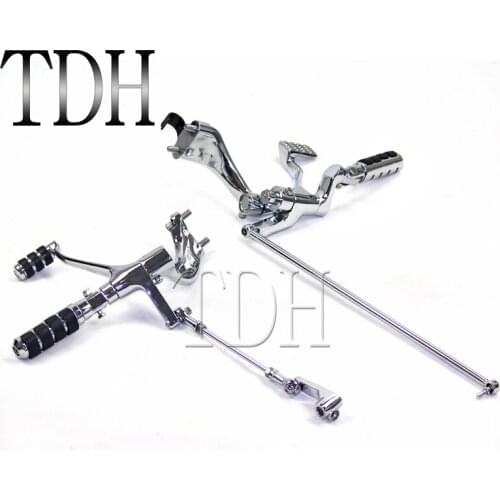 Motorcycle Forward Control Kit with Pedals Linkage O-Ring Peg Rest Foot For Harley Sportster 883 1200 XL Custom Iron Low 04-13