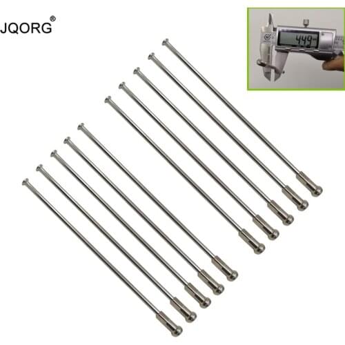 Material 304 Stainless Steel Sliver Color Diameter 4.5 mm Straight Pull Motorcycle Spokes With 25 mm Longer Brass&Alloy Nipples