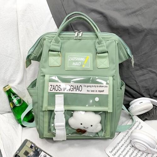 Fashion Nylon Waterproof Laptop Backpacks Women School Bags for Teenage Girls Cute Travel Shoulder Bag Students Bookbags Ladies