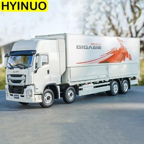1:32 ISUZ GIGA Van model simulation Diecast alloy Metal truck kids Toy container Transport vehicle car Model collection decorati