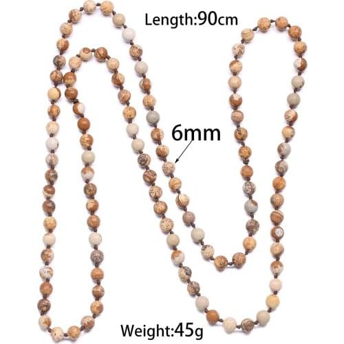 Fashion Round Beads Necklace Natural Stone lapis lazuli Rose Quartz Agate Necklace Torque for Men Women Charm Jewelry Gift 6mm