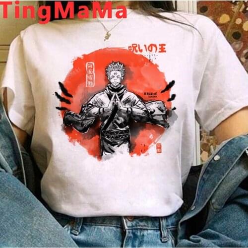 Jujutsu Kaisen Gojo Satoru Yuji Itadori summer top men 2021 ulzzang kawaii summer top aesthetic harajuku