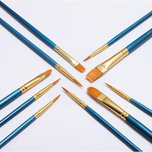 10 Pcs / pack Paint Brush Set Painting Art Brushes For Acrylic Kit Artist Oil Supplies Painting Student Watercolor Professi N0I3