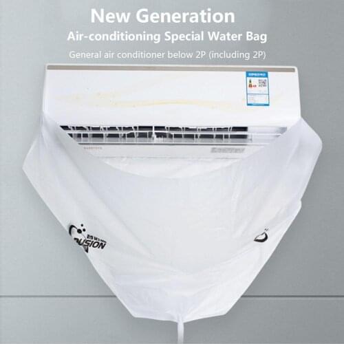 Wall Air Conditioner Cover Set Waterproof Air Conditioning Cleaning Cover Air Conditioner Cover Set With Hose Towel Gloves