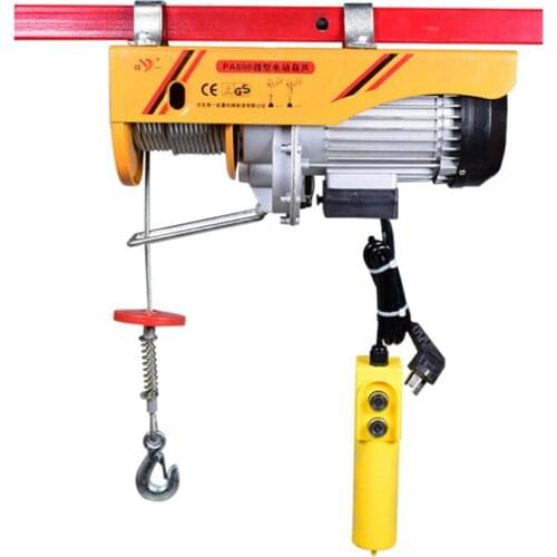 100/200kg Electric Hoist Lifting Cable Hoist Lifting Wire Hanging Crane Electric Workshop Power Gantry Hoist Winch Lifting