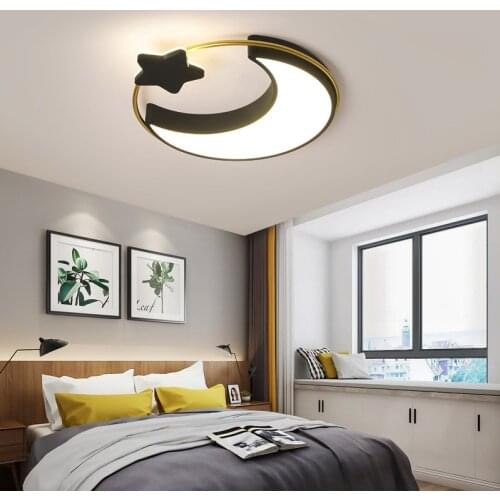 Northern European Childrens Room Ceiling Lamp Simple Modern Star Lamp Led Creative Bedroom Lamp Cartoon Star Moon Room Lamp