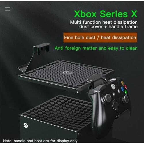For Xbox Series X Console ABS Dust Cover with Controller Headphone Hanger Holder Stand Mount PC Computer Gaming Accessories