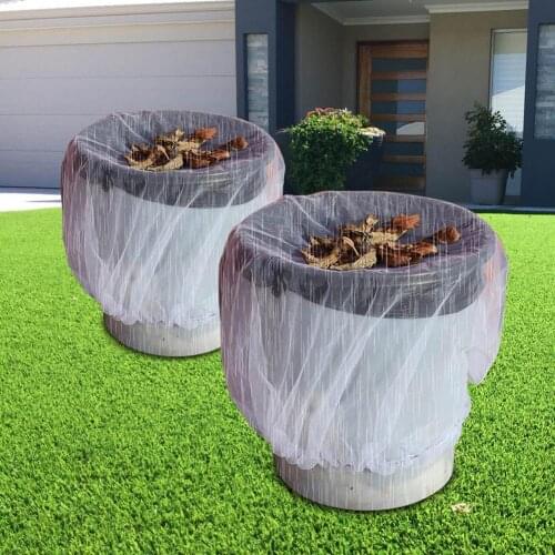 Outdoor Garden Rain Barrel Mesh Cover Water Collection Bucket Drawstring Cover Rainwater Collection Tool Protective Net Tools