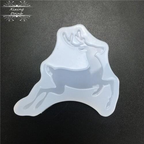 DIY animal deer shape silicone mold cake decoration tool resin mold crystal pendant drop gel making tool
