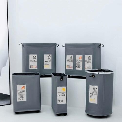 Foldable Dirty Laundry Basket Organizer with Wheels Handle Collapsible Home Laundry Hamper Sorter Laundry Basket Large