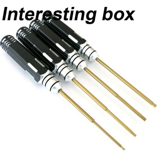 Titanium-plated HSS inner hexagon four-piece model reconstruction tool DIY model tool set screwdriver