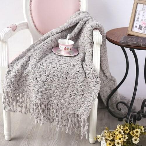 High Quality Blankets Winter Warmth Knitted Wool Blanket Sofa/Bed Cover Solid Color 130x160cm Sleeping Bedspreads Free Shipping